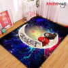 Among Us Couple Love You To The Moon Galaxy Carpet Rug Home Room Decor Small / Premium Rectangle Rug Official Rug Merch