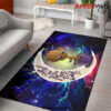 Baby Groot Love You To The Moon Galaxy Carpet Rug Home Room Decor Back