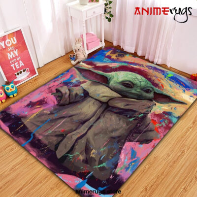 Baby Yoda Art Rug Carpet Rug Home Room Decor Premium Rectangle Rug / Small Official Rug Merch