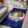 Baby Yoda Love You To The Moon Galaxy Carpet Rug Home Room Decor Back