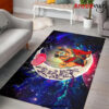 Beauty And The Beast Love You To Moon Galaxy Carpet Rug Home Room Decor Back