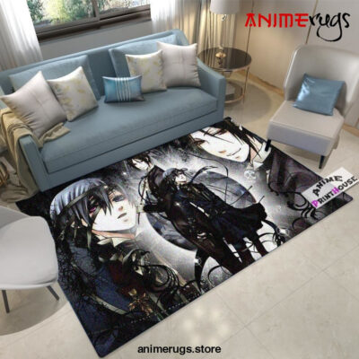 Black Butler Ciel & Sebastian Area Rugs Anime Living Room Carpet Home Rug Regtangle Carpet Floor Decor Home Decor - Dreamrooma