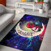 Chibi Deadpool Unicorn Toy Love You To The Moon Galaxy Carpet Rug Home Room Decor Back