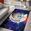 Cute Baby Stitch Sleep Love You To The Moon Galaxy Carpet Rug Home Room Decor Back