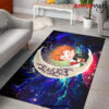 Cute Hinata Haikyuu Love You To The Moon Galaxy Carpet Rug Home Room Decor Back