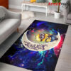 Cute Minions Despicable Me Love You To The Moon Galaxy Carpet Rug Home Room Decor Back