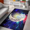 Dumbo Elephant Love You To The Moon Galaxy Carpet Rug Home Room Decor Back
