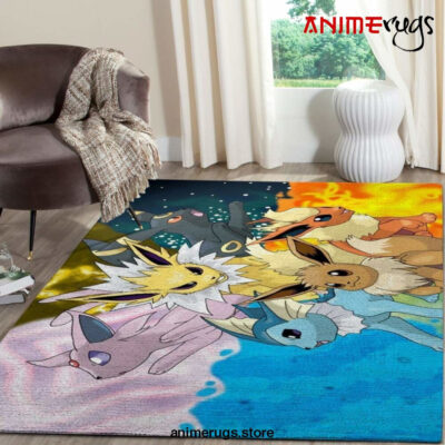 Eevee Pokemon Anime Fn070238 Movies Area Rug Rug Regtangle Carpet Floor Decor Home Decor - Dreamrooma