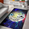 Elephant Love You To The Moon Galaxy Carpet Rug Home Room Decor Back