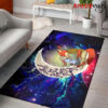 Fox Couple Zootopia Love You To The Moon Galaxy Carpet Rug Home Room Decor Back