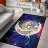 Ghibli Character Love You To The Moon Galaxy Carpet Rug Home Room Decor Back