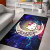 Hello Kitty Love You To The Moon Galaxy Carpet Rug Home Room Decor Back