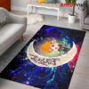 Hinata Haikyuu Love You To The Moon Galaxy Carpet Rug Home Room Decor Back
