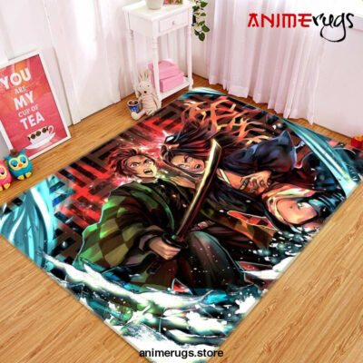 Kimetsu No Yaiba Anime 3 Area Rug Living Room And Bed Room Rug Rug Regtangle Carpet Floor Decor Home Decor - Dreamrooma