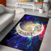 Legend Of Zelda Couple Chibi Love You To The Moon Galaxy Carpet Rug Home Room Decor Back