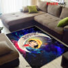Luffy One Piece Love You To The Moon Galaxy Carpet Rug Home Room Decor Back