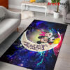 Mice Couple Love You To The Moon Galaxy Carpet Rug Home Room Decor Back