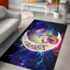 Naruto Couple Love You To The Moon Galaxy Carpet Rug Home Room Decor Back