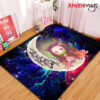 Nezuko Demon Slayer Love You To The Moon Galaxy Carpet Rug Home Room Decor Small / Premium Rectangle Rug Official Rug Merch