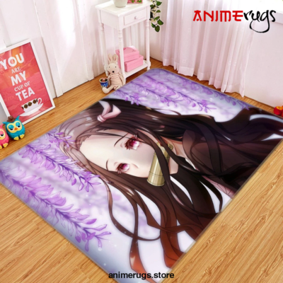 Nezuko Kimetsu No Yaiba Anime Rug Carpet Rug Home Room Decor Premium Rectangle Rug / Small Official Rug Merch