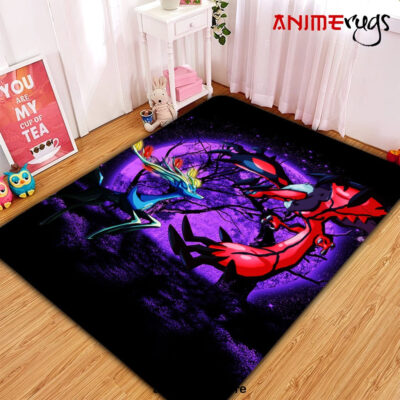 Pokemon X&Y Yveltal and Xerneas Moonlight Area Carpet Rug Home Decor Bedroom Living Room Decor Small / Premium Rectangle Rug Official Rug Merch