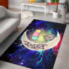 Pusheen Cat Love You To The Moon Galaxy Carpet Rug Home Room Decor Back
