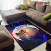 Spiderman And Deadpool Couple Love You To The Moon Galaxy Carpet Rug Home Room Decor Back