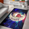 Unicorn Deadpool And Spiderman Avenger Love You To The Moon Galaxy Carpet Rug Home Room Decor Back