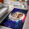 Up Couple Love You To The Moon Galaxy Carpet Rug Home Room Decor Back