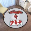 Akira Movie CD Rug Retro Round Carpet Fashion Round Bathroom Anti Slip Floor Mat Black Floor 1 - Anime Rugs Store