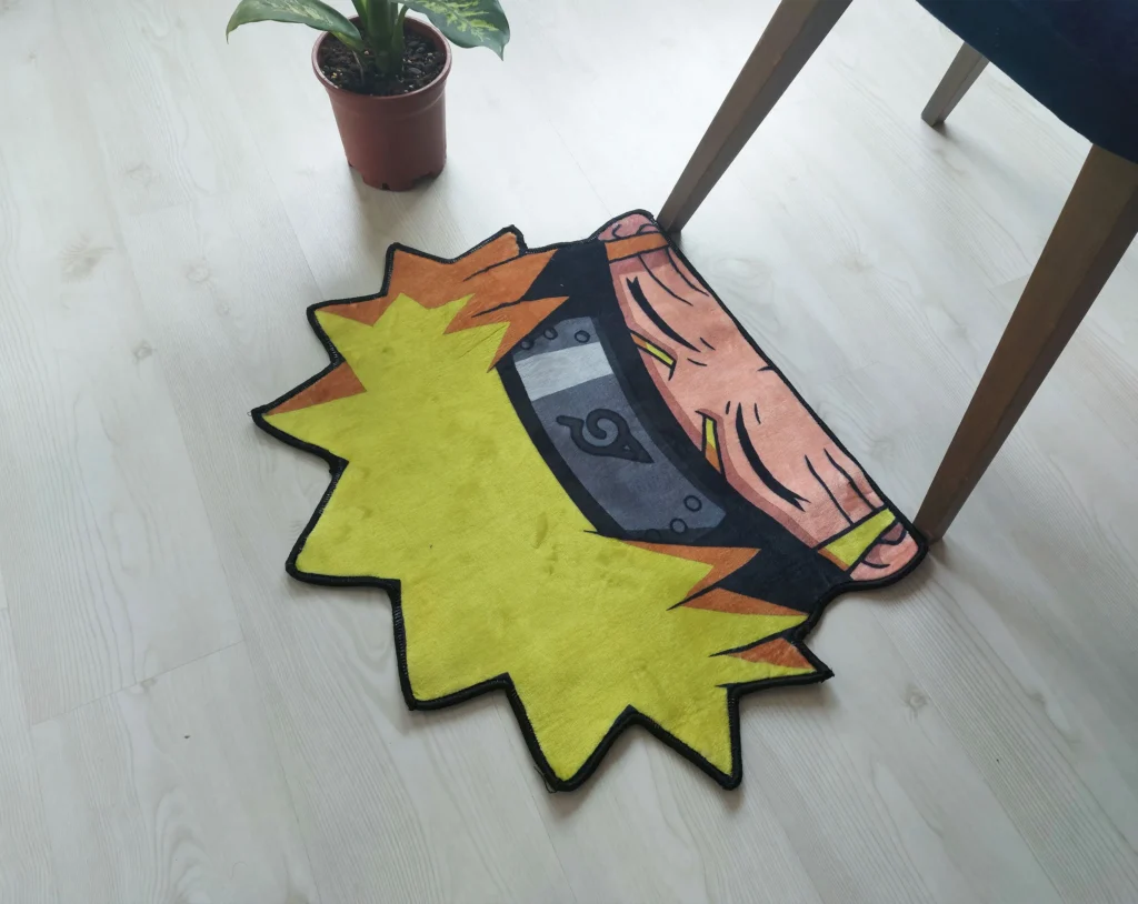 kf S4365b2a0b9104f03a8dfc06b5cbe6d6fC Anime Naruto Character Mats Irregular Shape Area Rug Home Decor Gift for Anime Lovers Non slip - Anime Rugs Store