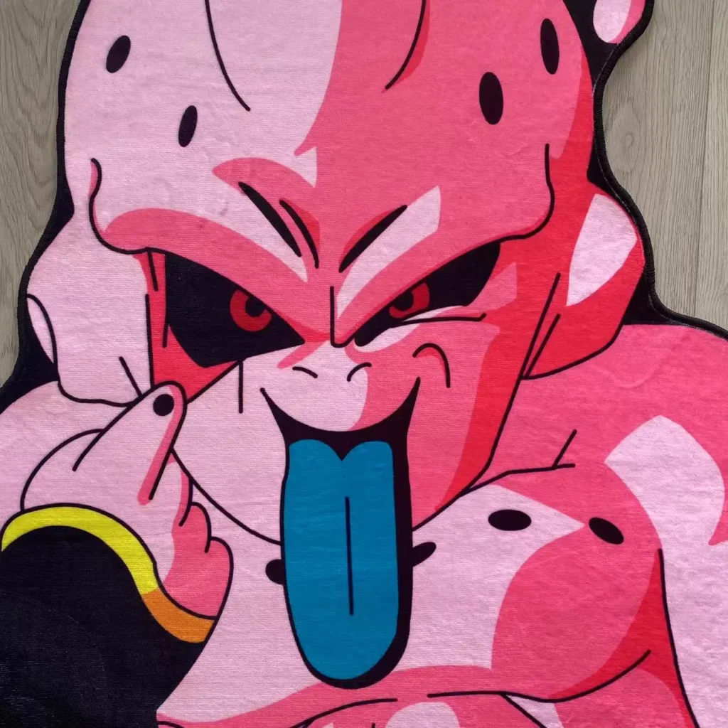 kf S84ffaadf4e2646bd9d5904dc9c03e5b0L Dragon Ball Z Majin Buu Anime Figure Rugs Anime Japan Children Room Carpet Decor Home Mat - Anime Rugs Store